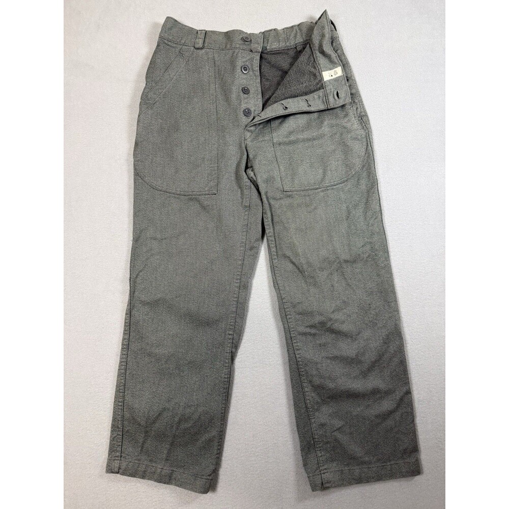 VTG Swiss Army Denim Work Pants Trousers 90s Spilag Salt Pepper Blue Grey 35x30